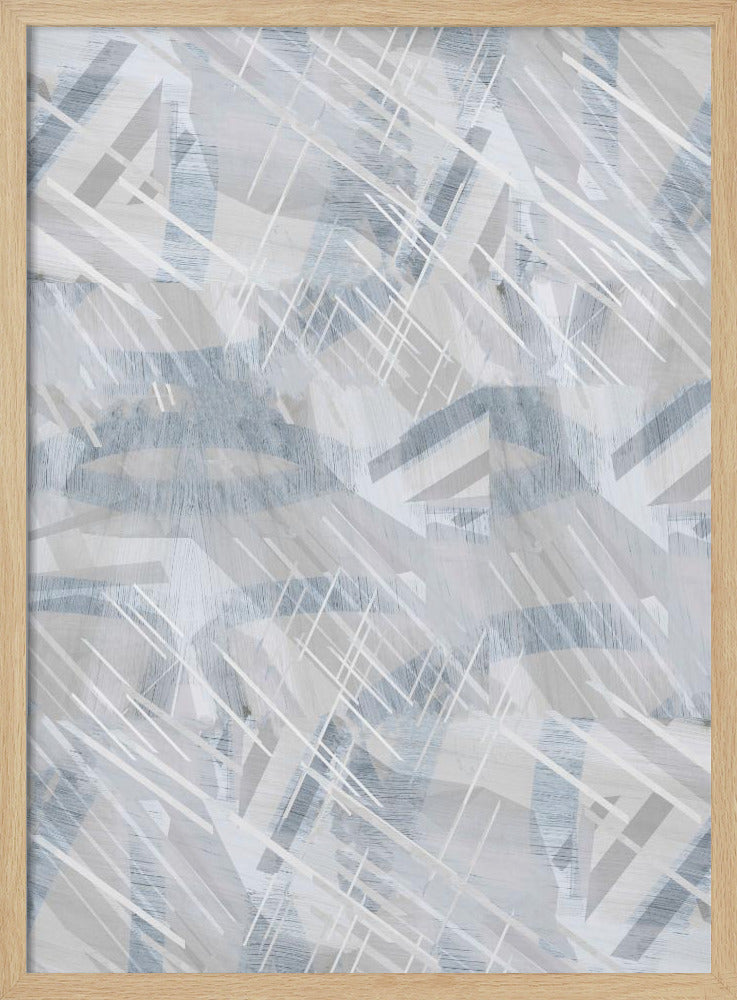 Ruhiges Grauweiß Abstrakt 1 | Poster