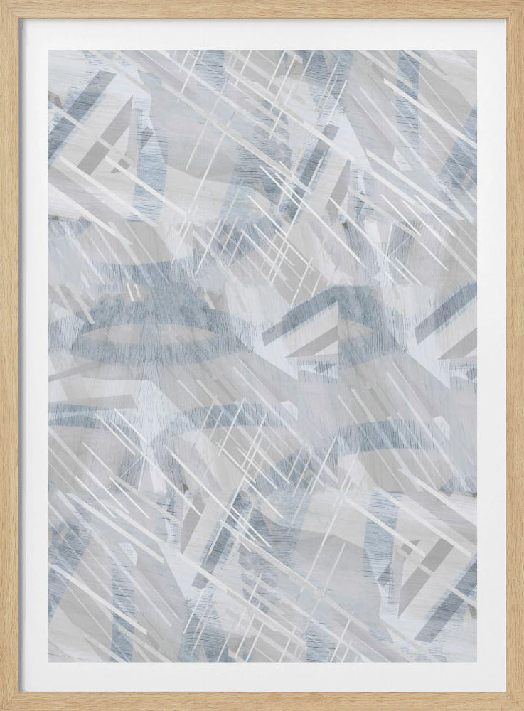 Ruhiges Grauweiß Abstrakt 1 | Poster