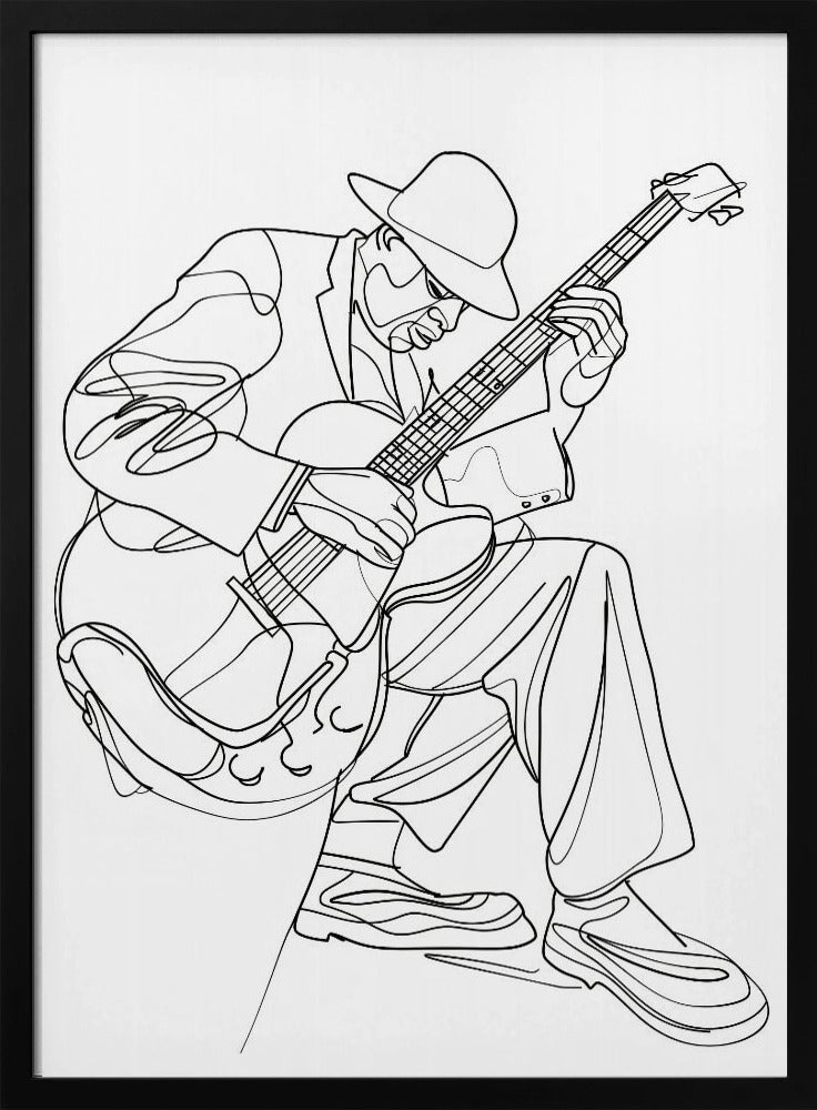 Line Art Musiker 3 | Poster