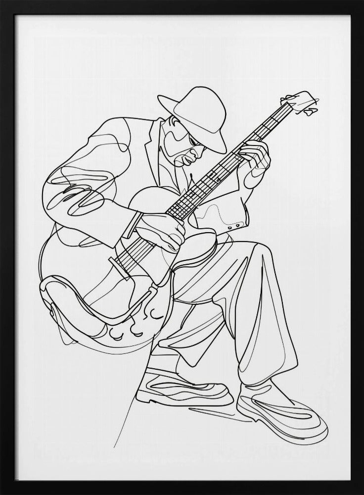 Line Art Musiker 3 | Poster