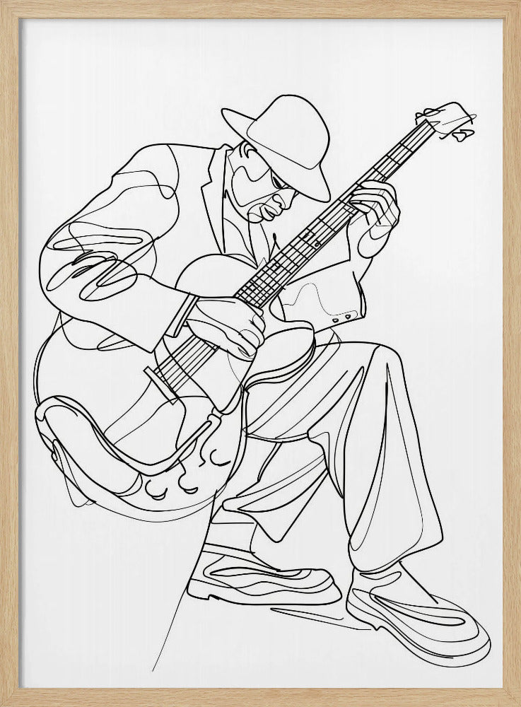 Line Art Musiker 3 | Poster