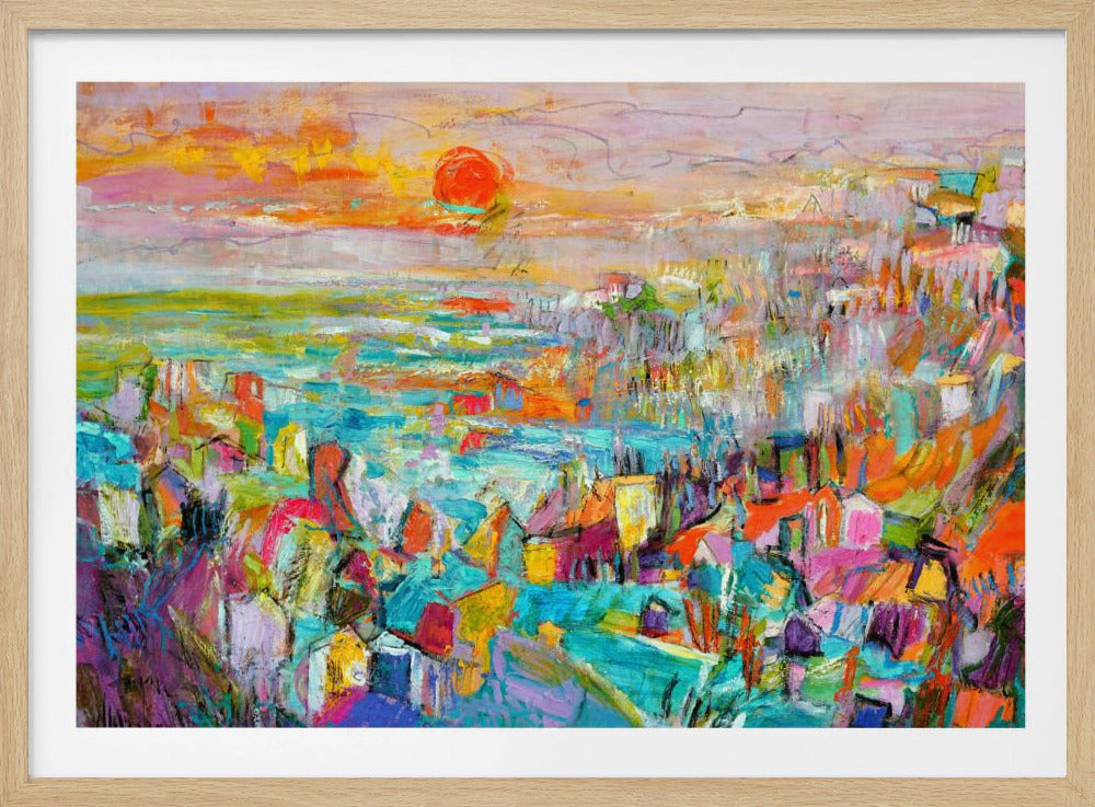 Insel in der untergehenden Sonne | Poster