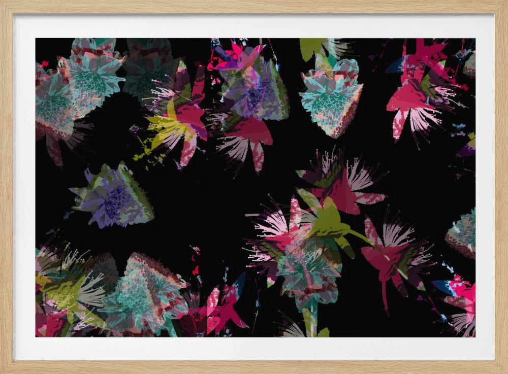 Neon-Blumenmix | Poster