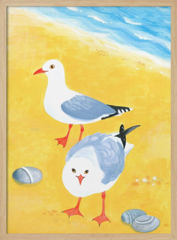 Möwen am Meer | Poster
