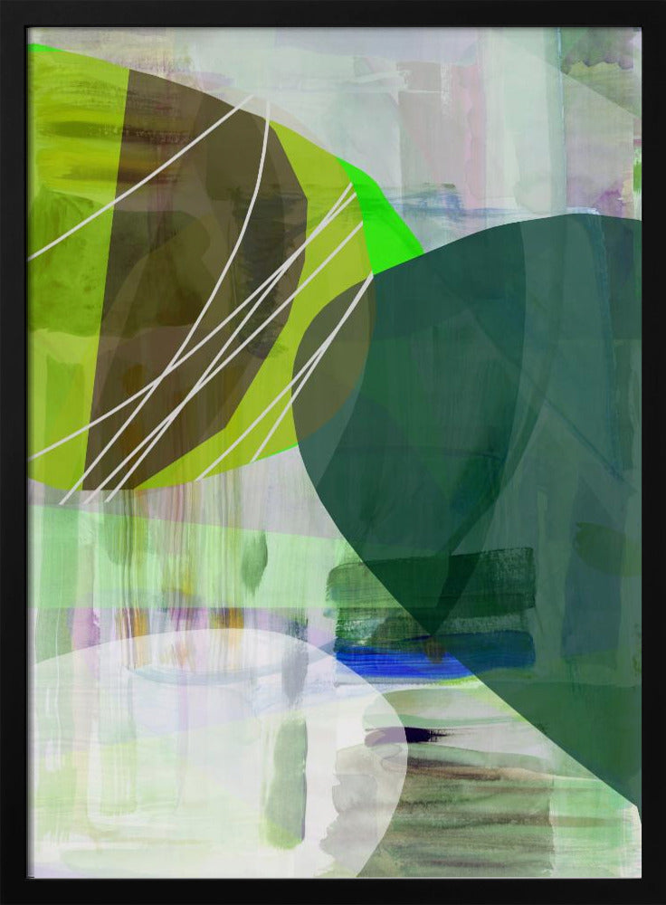 Abstract Green Shapes 2 | Poster