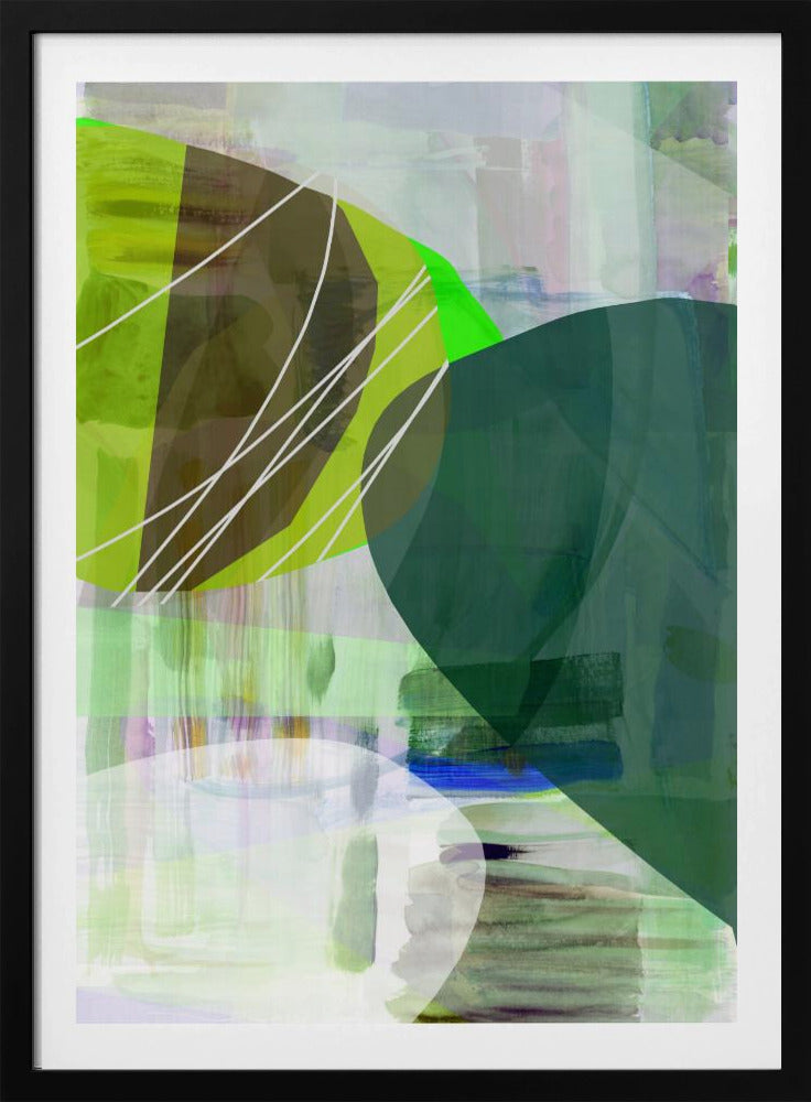 Abstract Green Shapes 2 | Poster