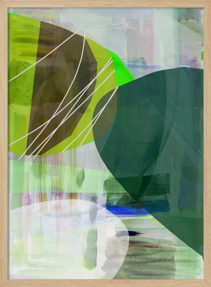 Abstract Green Shapes 2 | Poster