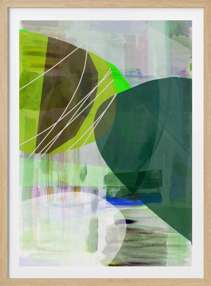 Abstract Green Shapes 2 | Poster