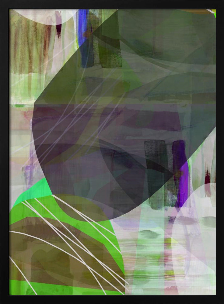 Abstract Green Shapes 1 | Poster