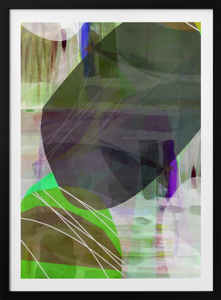 Abstract Green Shapes 1 | Poster