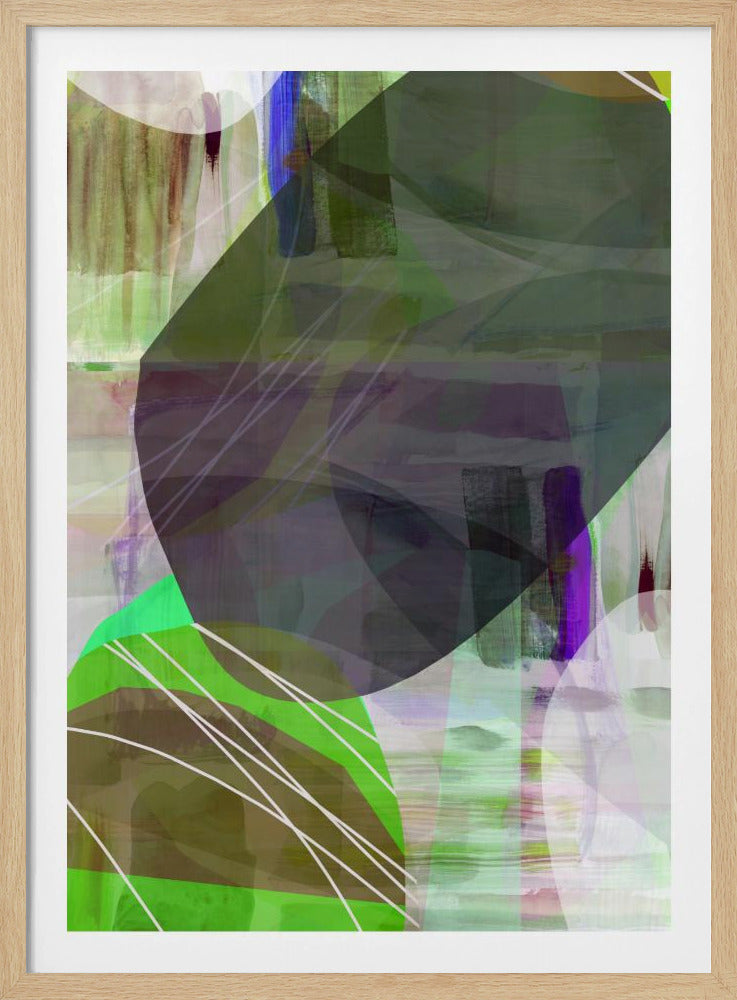 Abstract Green Shapes 1 | Poster