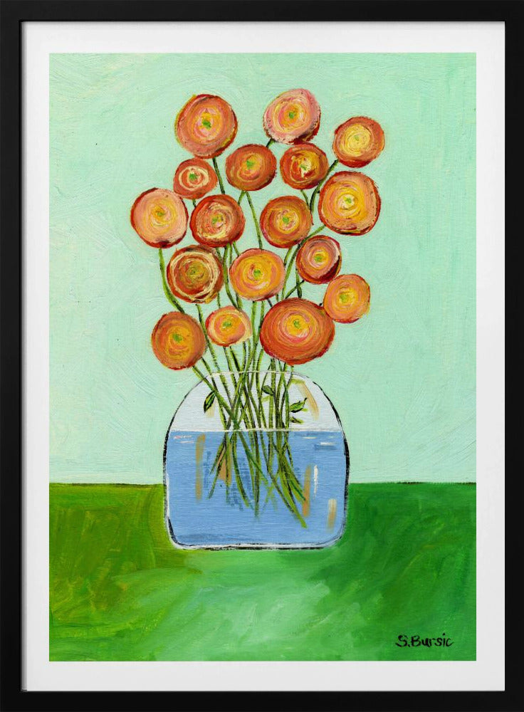 Mohnblumen in der Vase | Poster