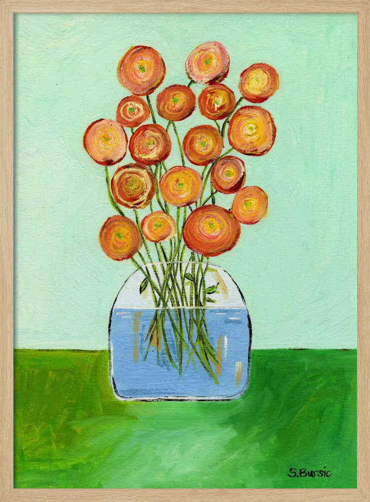 Mohnblumen in der Vase | Poster