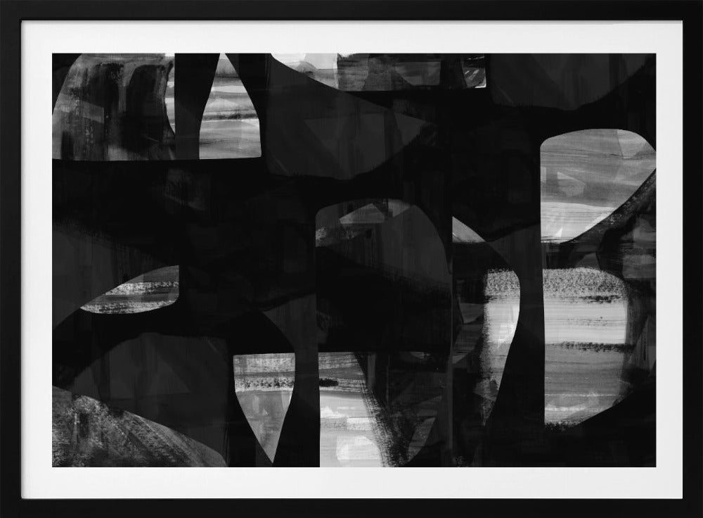 Abstrakte schwarze Nachtformen 1 | Poster