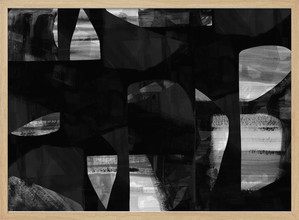 Abstrakte schwarze Nachtformen 1 | Poster