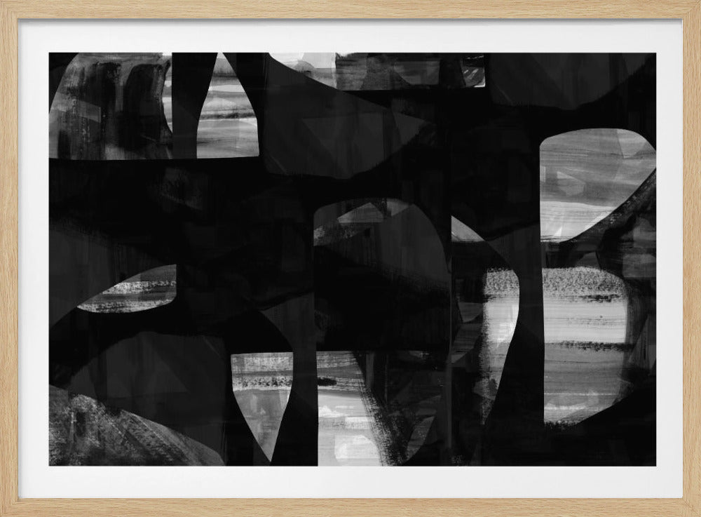 Abstrakte schwarze Nachtformen 1 | Poster