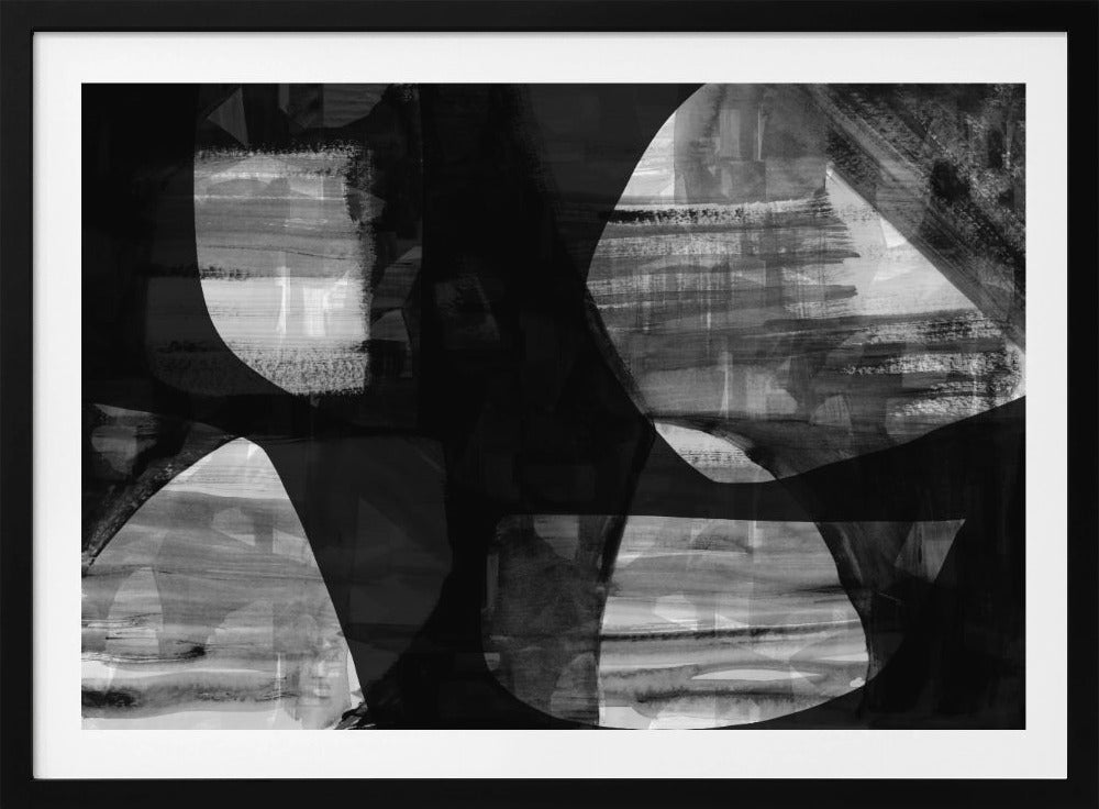 Abstrakte schwarze Nachtformen 4 | Poster