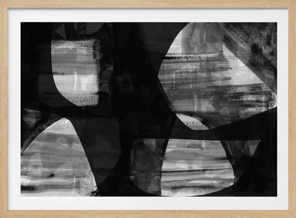 Abstrakte schwarze Nachtformen 4 | Poster