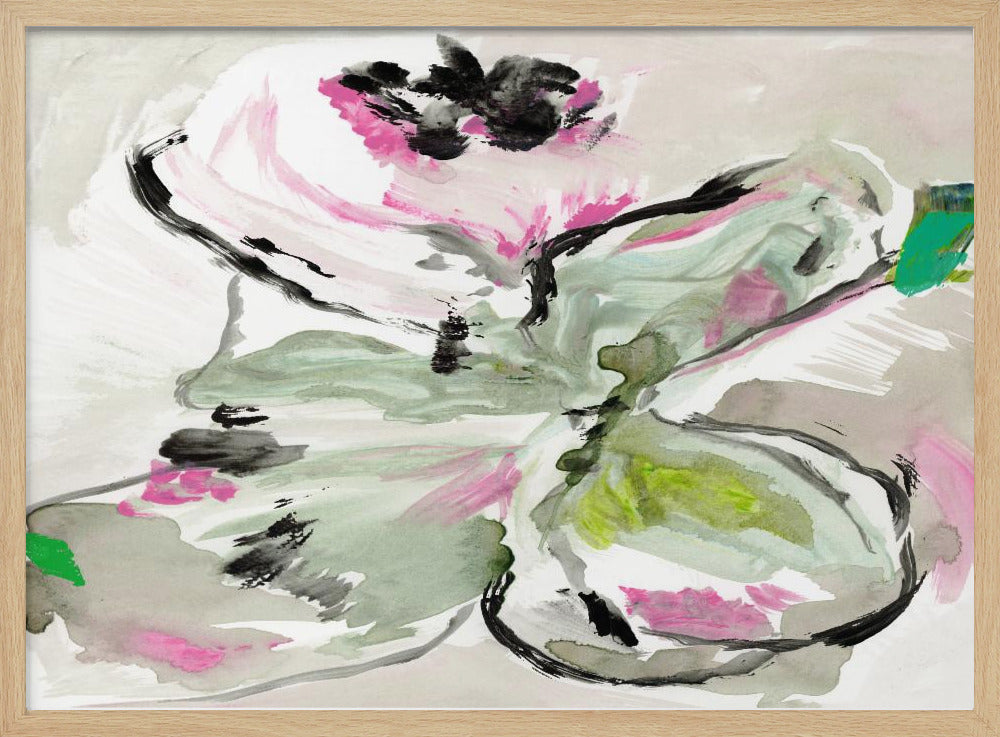 Abstrakte lila violette rosa Farbtöne Blumen 1 | Poster