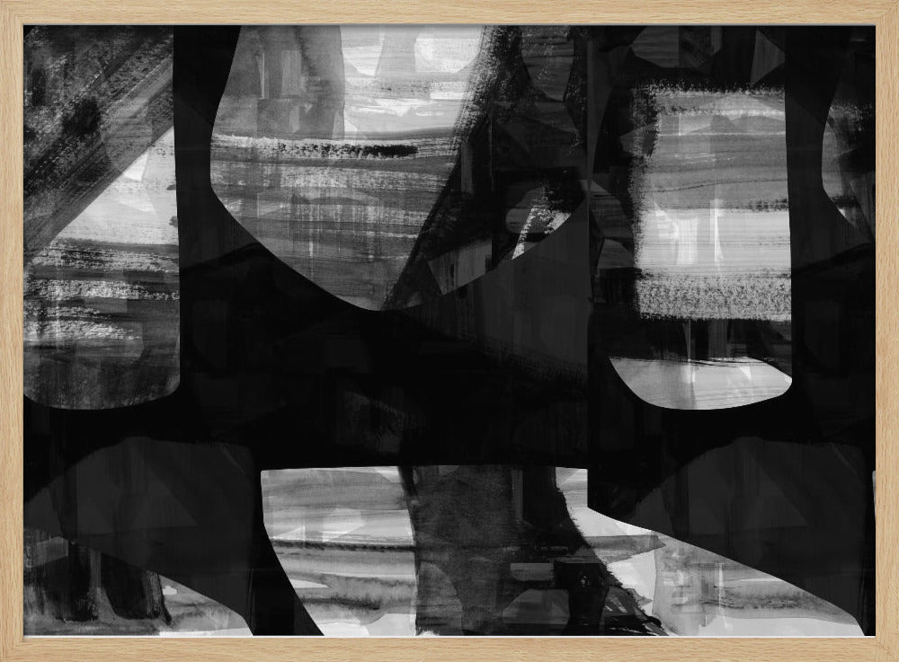 Abstrakte schwarze Nachtformen 2 | Poster