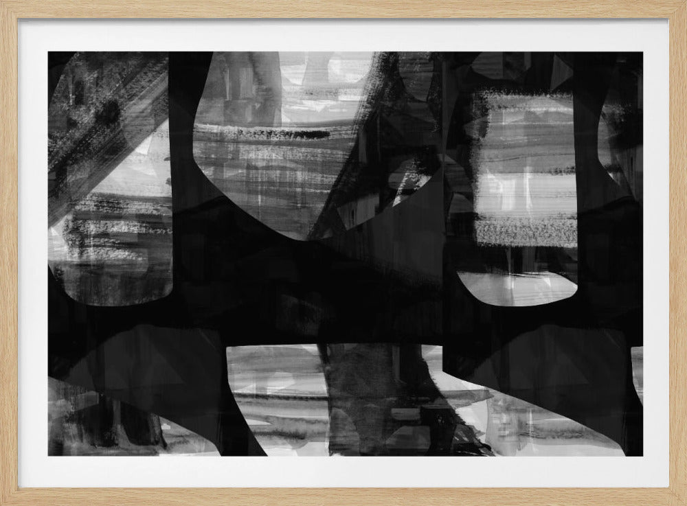 Abstrakte schwarze Nachtformen 2 | Poster