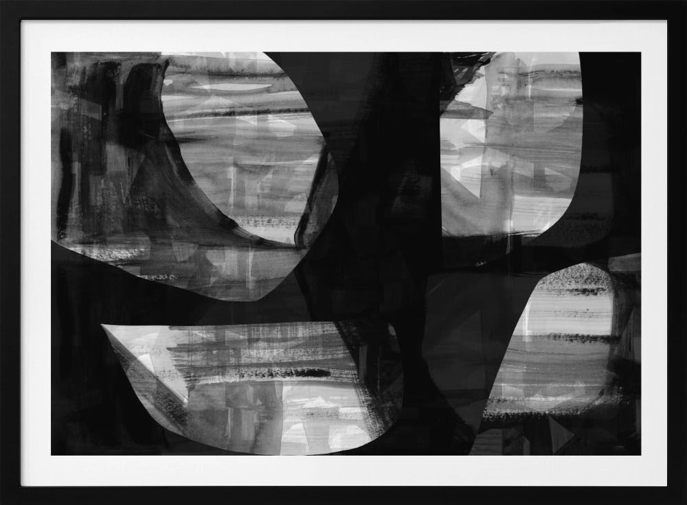 Abstrakte schwarze Nachtformen 3 | Poster