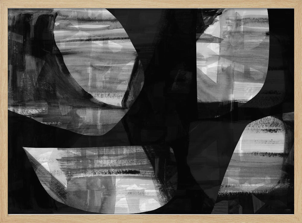 Abstrakte schwarze Nachtformen 3 | Poster
