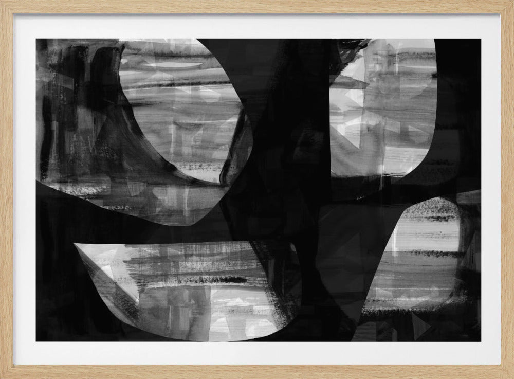 Abstrakte schwarze Nachtformen 3 | Poster