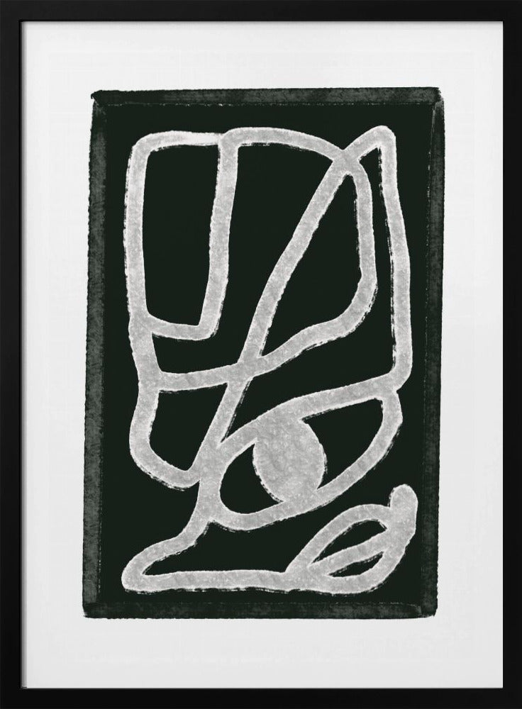 Schwarze abstrakte Linien | Poster