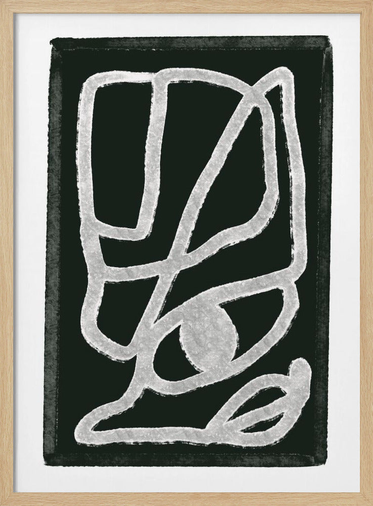 Schwarze abstrakte Linien | Poster