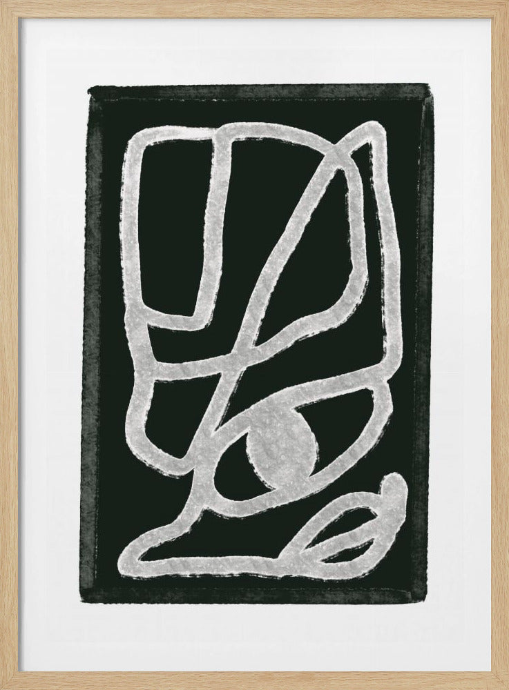Schwarze abstrakte Linien | Poster