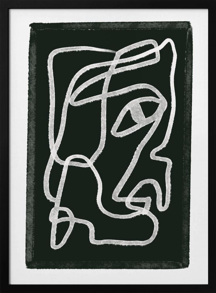 Abstrakte Linien schwarz | Poster