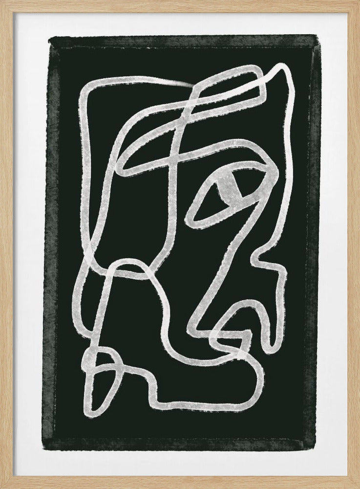 Abstrakte Linien schwarz | Poster