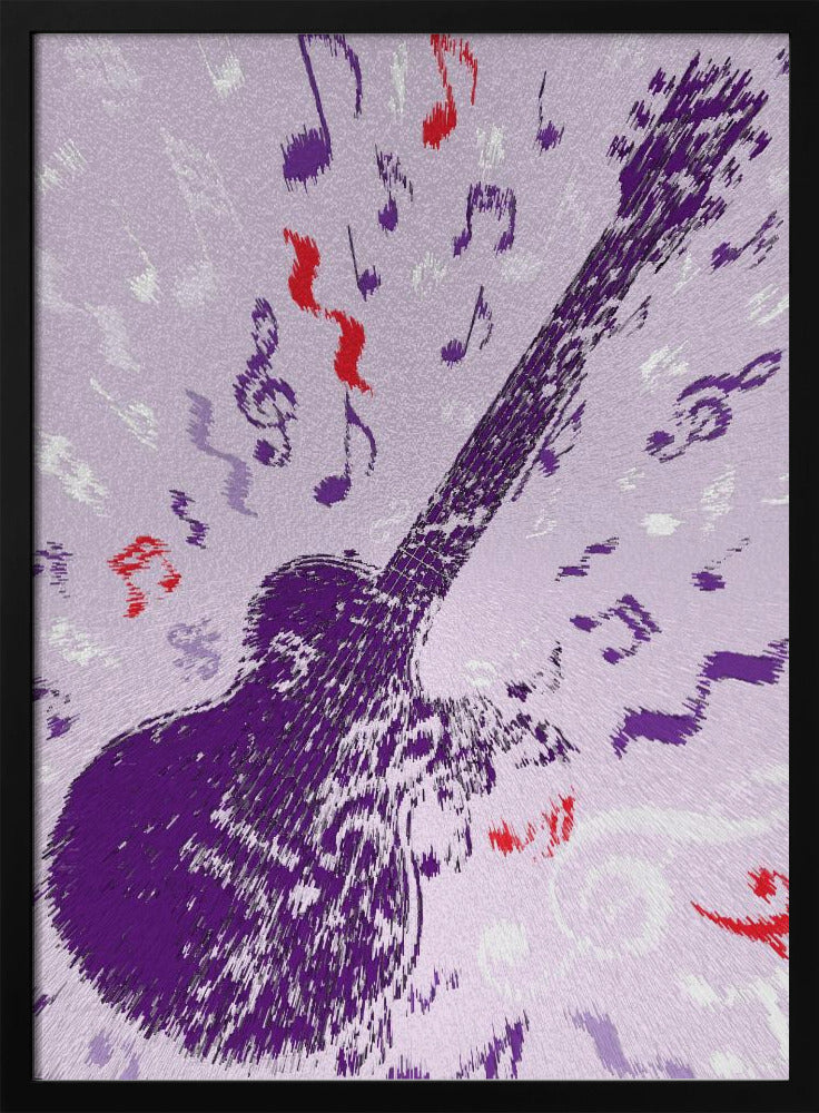 E-Gitarre Pop Art Explodierendes Poster