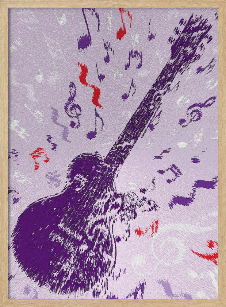 E-Gitarre Pop Art Explodierendes Poster