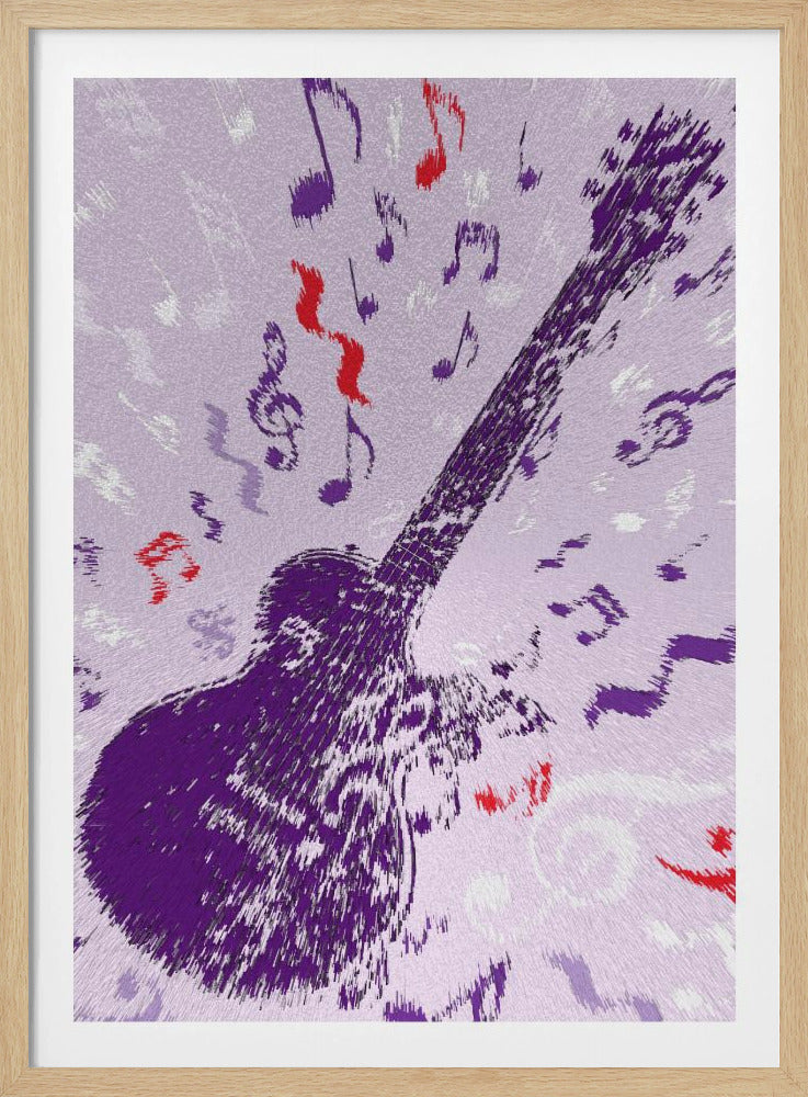 E-Gitarre Pop Art Explodierendes Poster