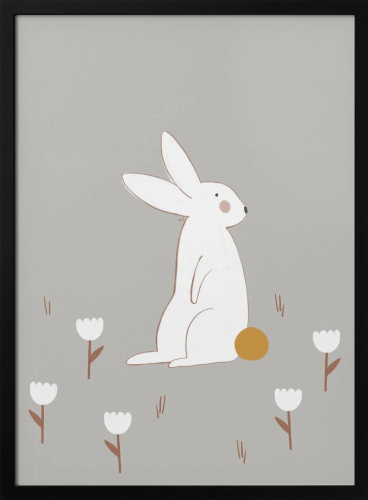 Weißes kleines Häschen | Poster