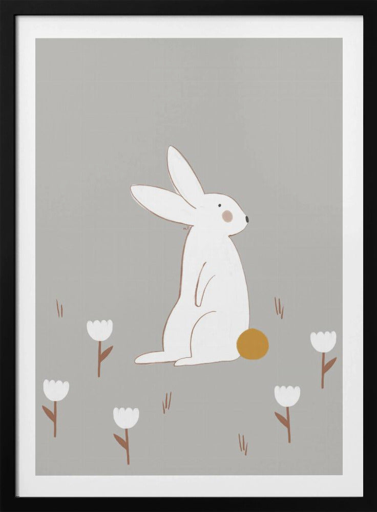Weißes kleines Häschen | Poster