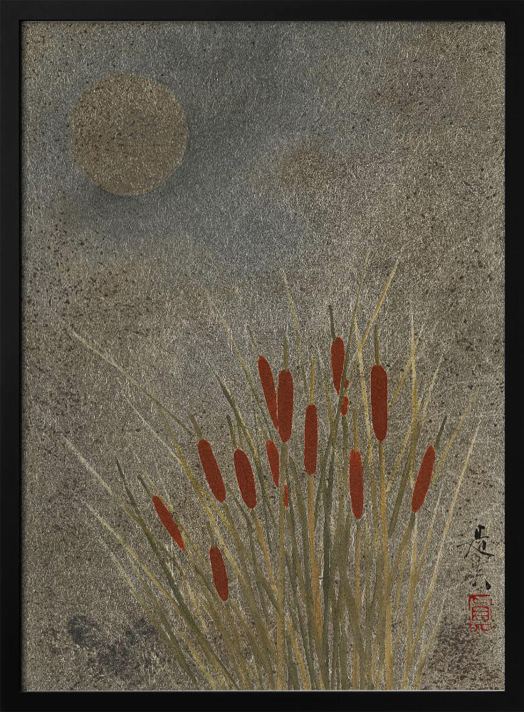 Japanisches Grasfeld bei Nacht (1807–1891) Voll | Poster