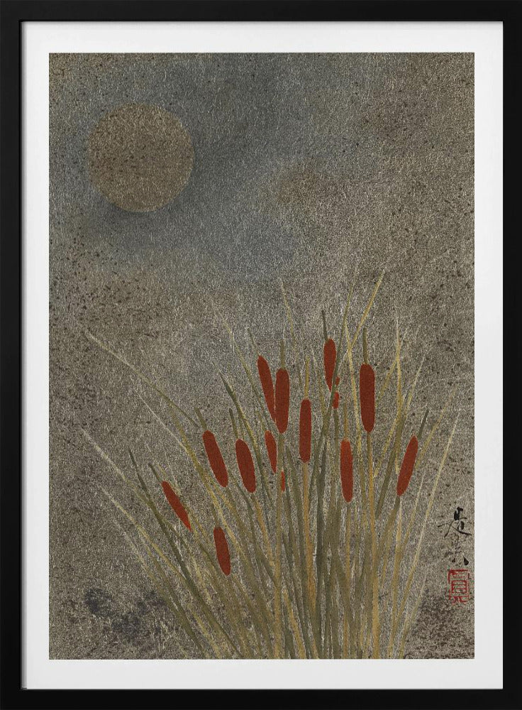 Japanisches Grasfeld bei Nacht (1807–1891) Voll | Poster