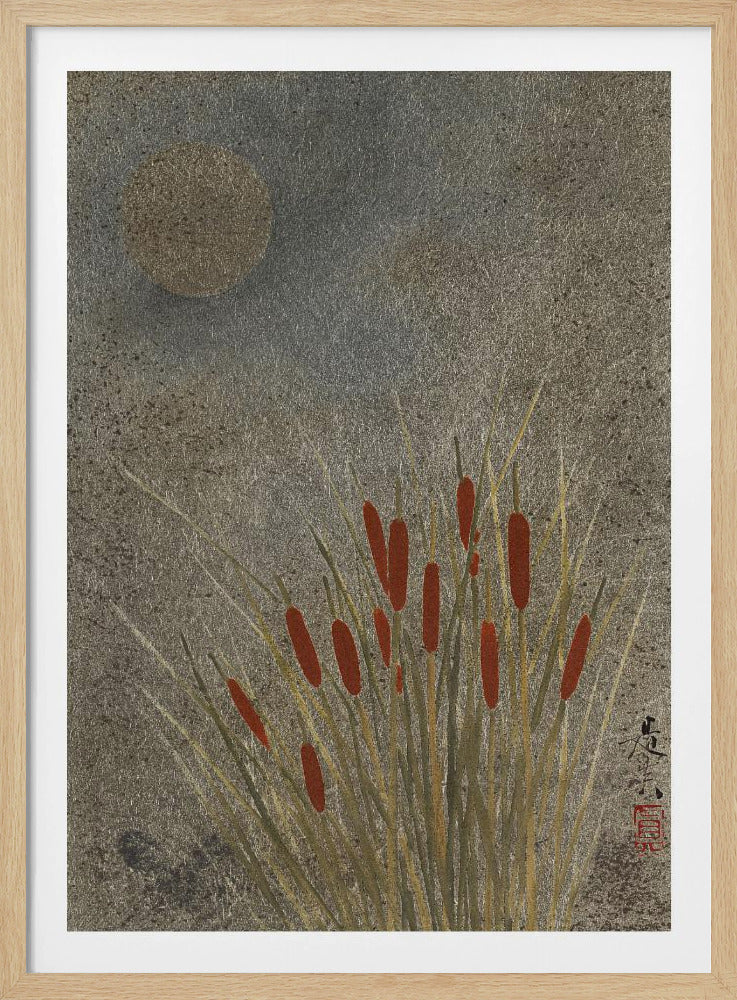Japanisches Grasfeld bei Nacht (1807–1891) Voll | Poster
