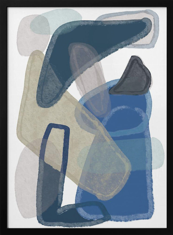 Blaues Abstraktes Poster