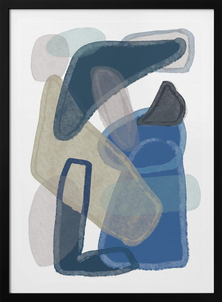 Blaues Abstraktes Poster