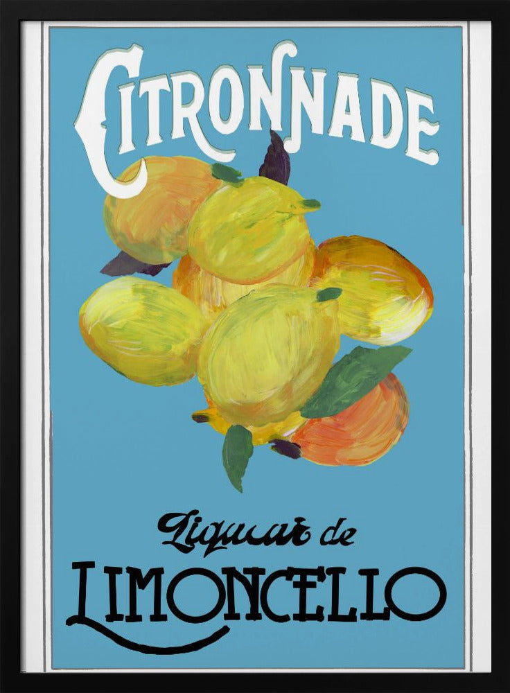 Citronnade Limoncello On Blue and Black | Poster