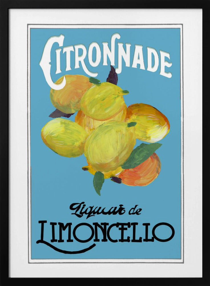 Citronnade Limoncello On Blue and Black | Poster
