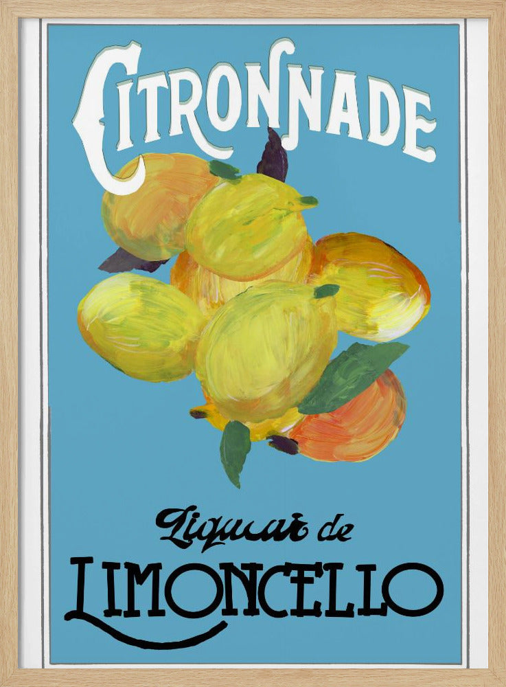 Citronnade Limoncello On Blue and Black | Poster