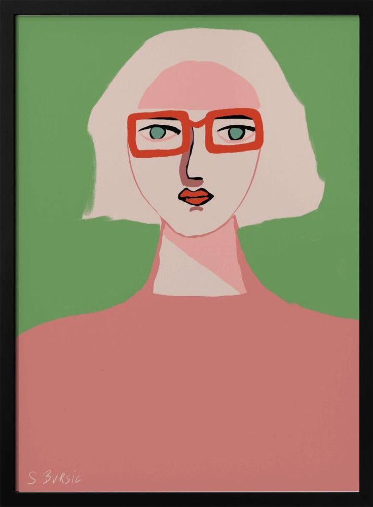 Dame mit hellem Haar | Poster