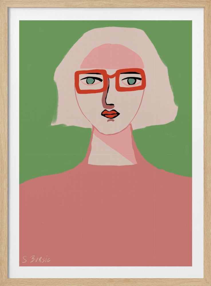 Dame mit hellem Haar | Poster
