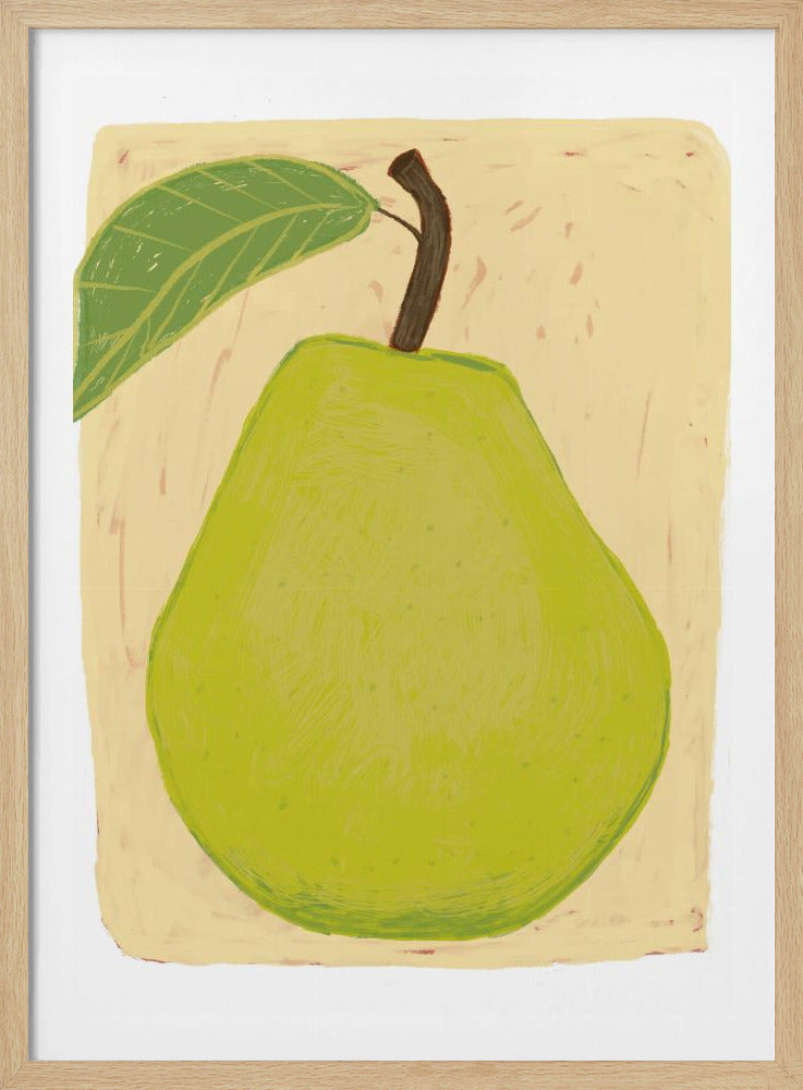 Große grüne Birne | Poster