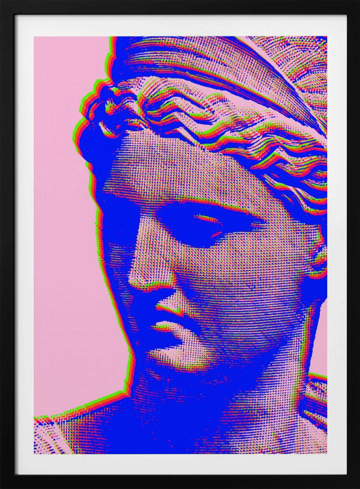 Lebendige Glitch-Büste | Poster